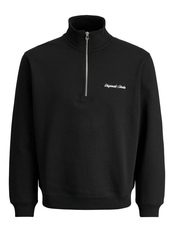 12284067 – JACK &amp; JONES JUNIOR Zwarte Sweater met Rits