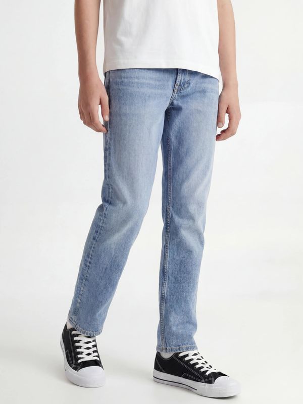 12229486 Jack &amp; Jones Junior Chris Lichtblauwe Straight Fit Jeans