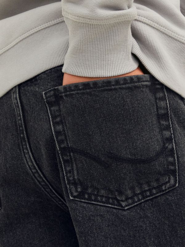 12244624 Jack &amp; Jones Junior Alex Zwarte Straight Fit Jeans