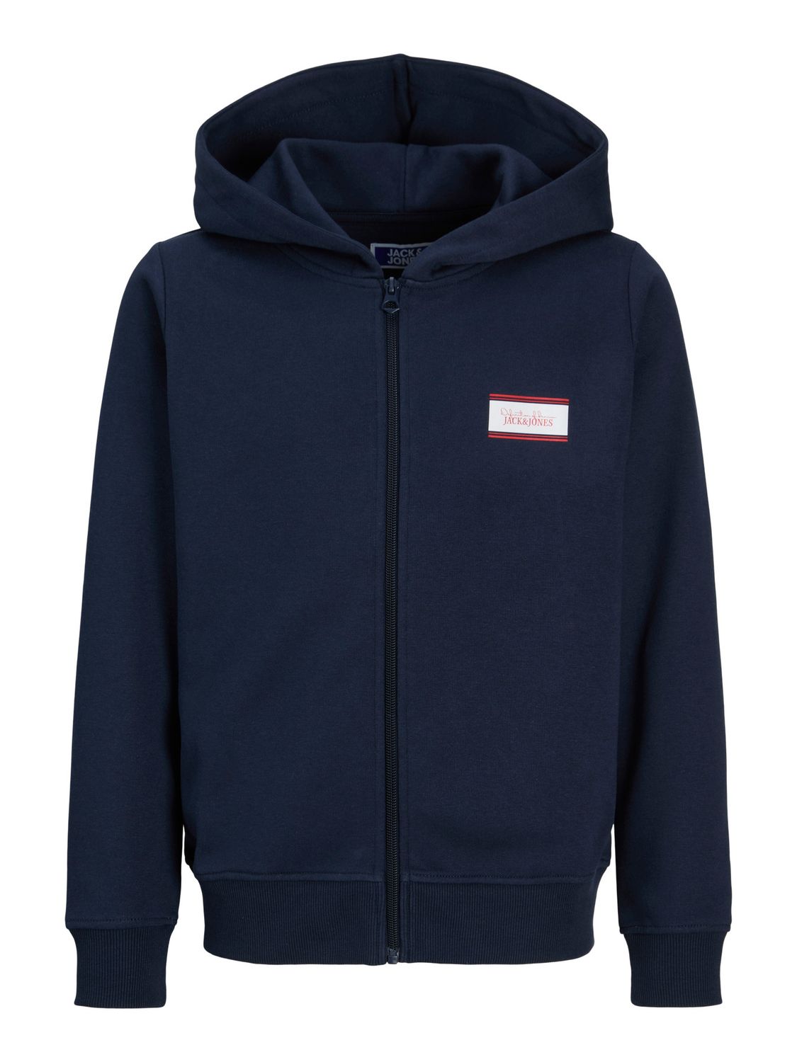 12299733 Jack &amp; Jones Junior Donkerblauwe Hoodie met Rits