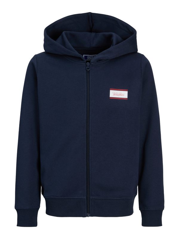 12299733 Jack &amp; Jones Junior Donkerblauwe Hoodie met Rits