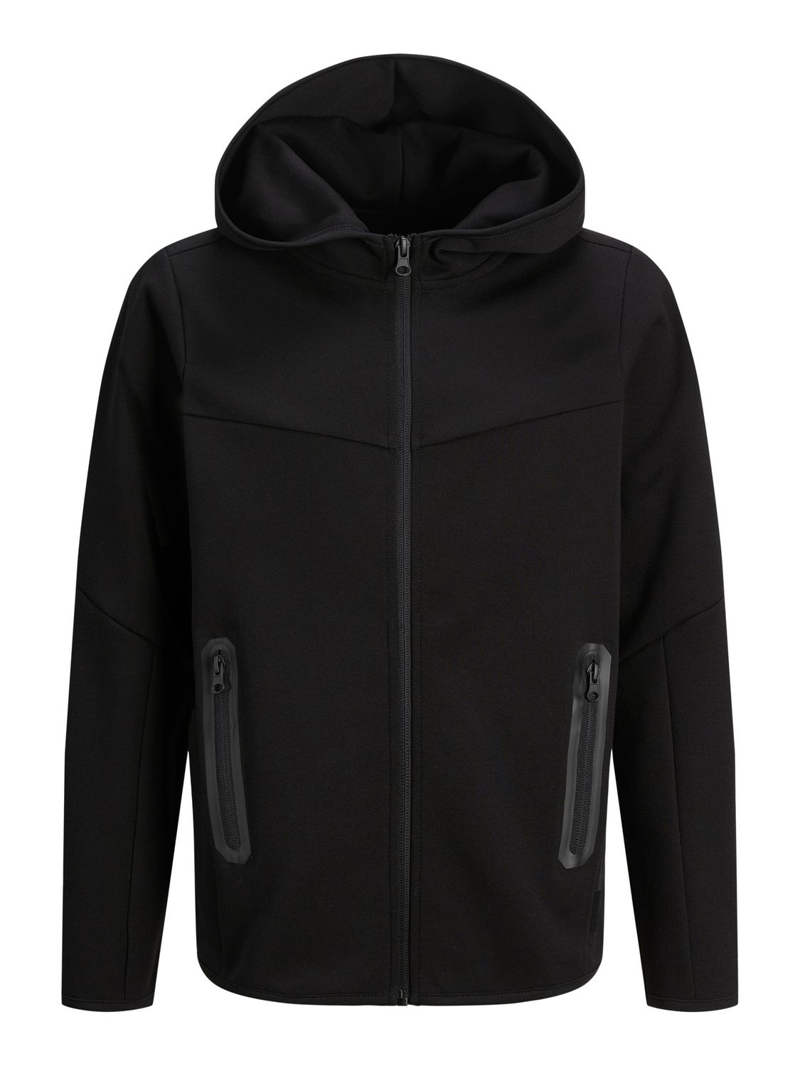 12263334 Jack &amp; Jones Junior Zwarte Softshell Jas met Capuchon