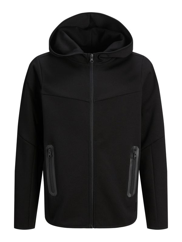 12263334 Jack &amp; Jones Junior Zwarte Softshell Jas met Capuchon