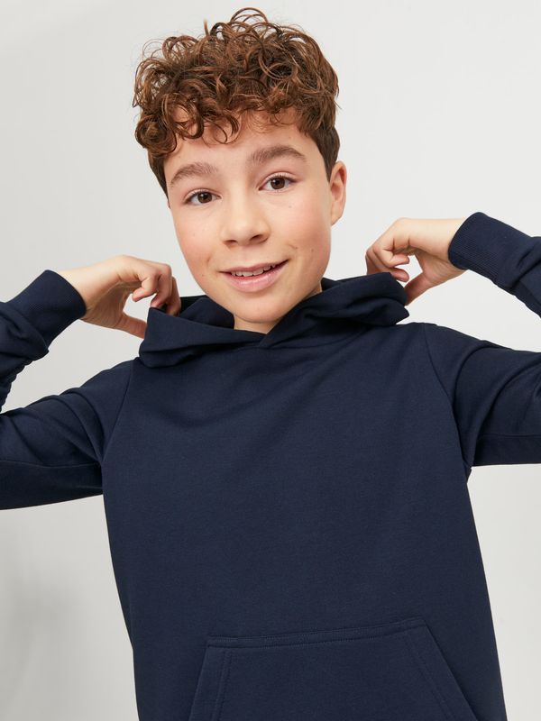 12250531 Jack &amp; Jones Junior Donkerblauwe Basic Hoodie Jongens