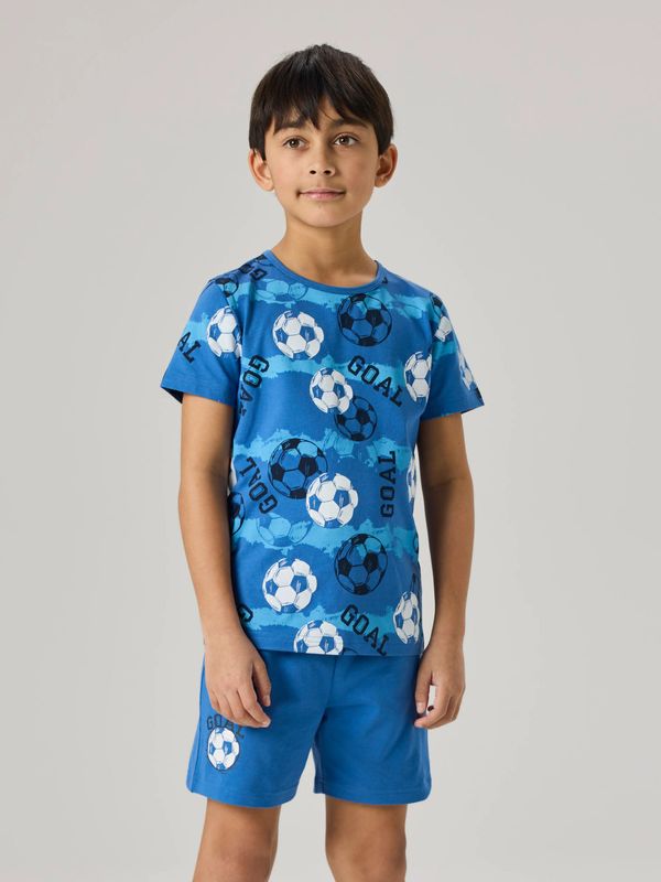 13257123 NAME IT Blauwe Voetbal Pyjama Jongens