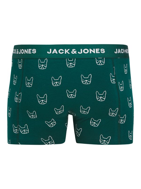 12280196 – JACK &amp; JONES Junior Boxershorts Groen/Zwart/Grijs – 3-Pack