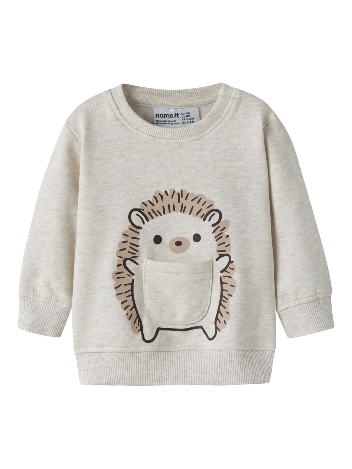 13260267 NAME IT Baby Sweater met Egel – Beige