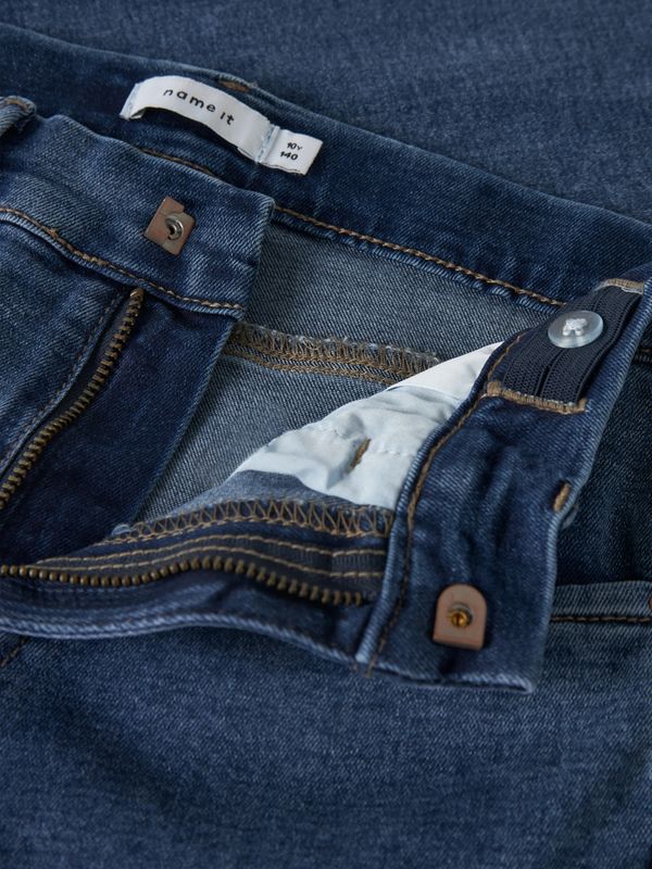 13211701 – NAME IT Meisjes Wide Leg Jeans – Medium Blue Denim