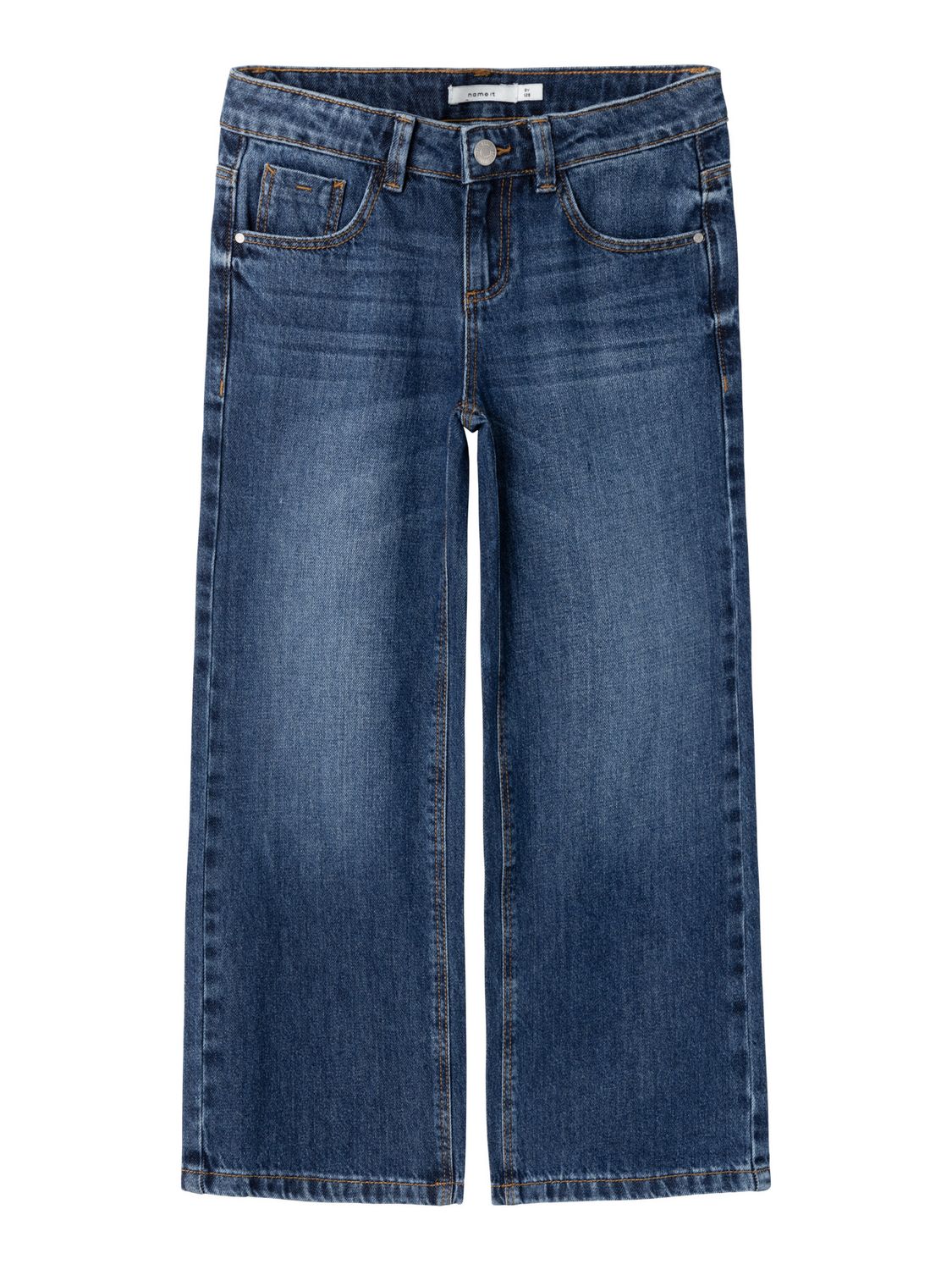 13230733 – NAME IT Meisjes Wide Leg Jeans – Dark Blue Denim