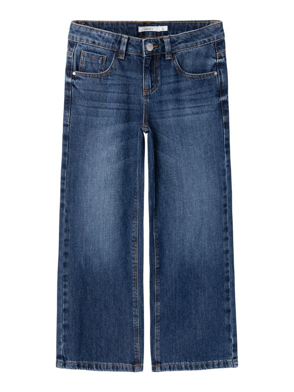 13230733 – NAME IT Meisjes Wide Leg Jeans – Dark Blue Denim