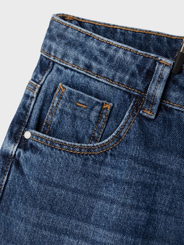13230733 – NAME IT Meisjes Wide Leg Jeans – Dark Blue Denim