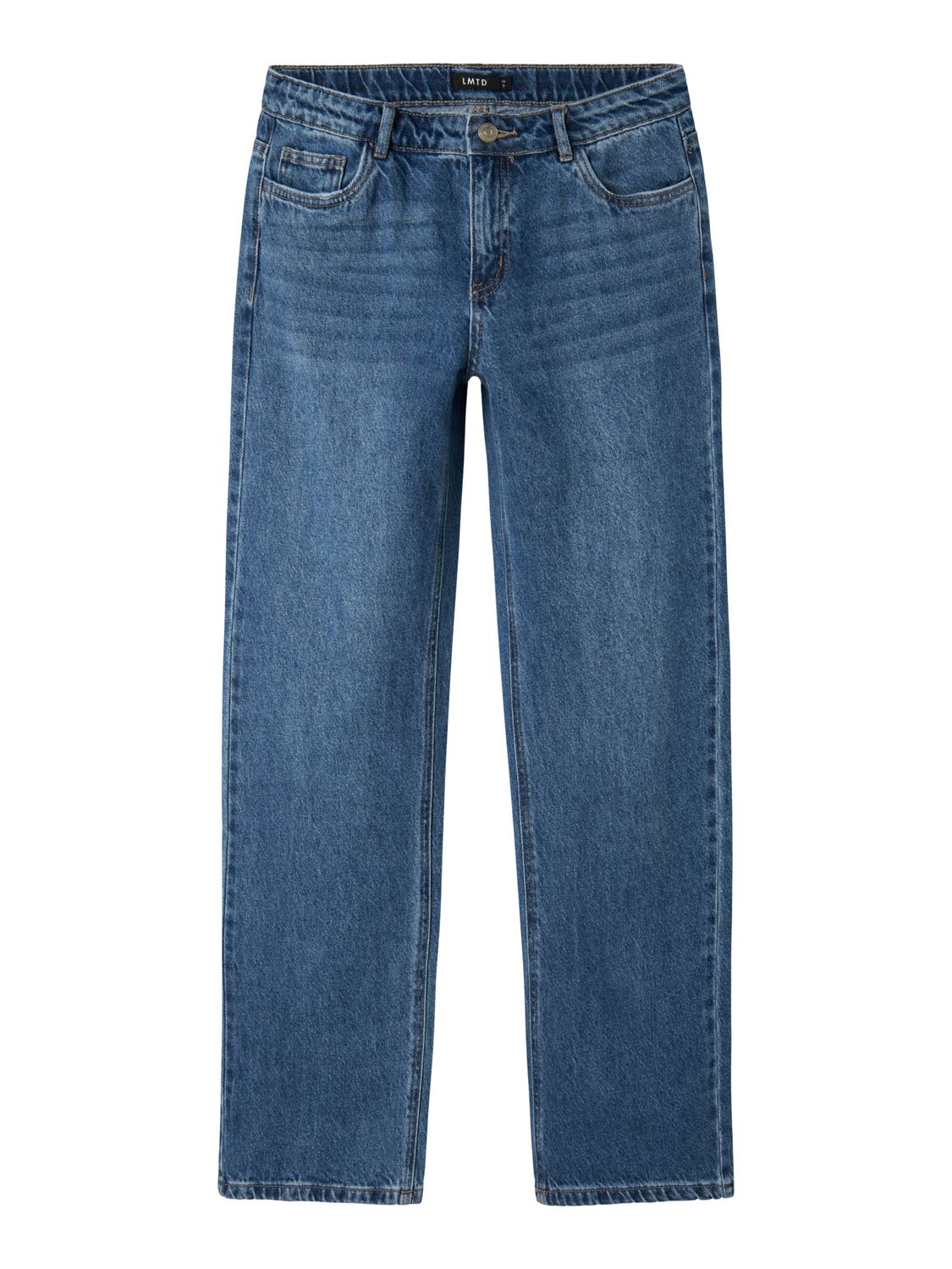 13232169 – LMTD Meisjes Straight Leg Jeans – Medium Blue Denim
