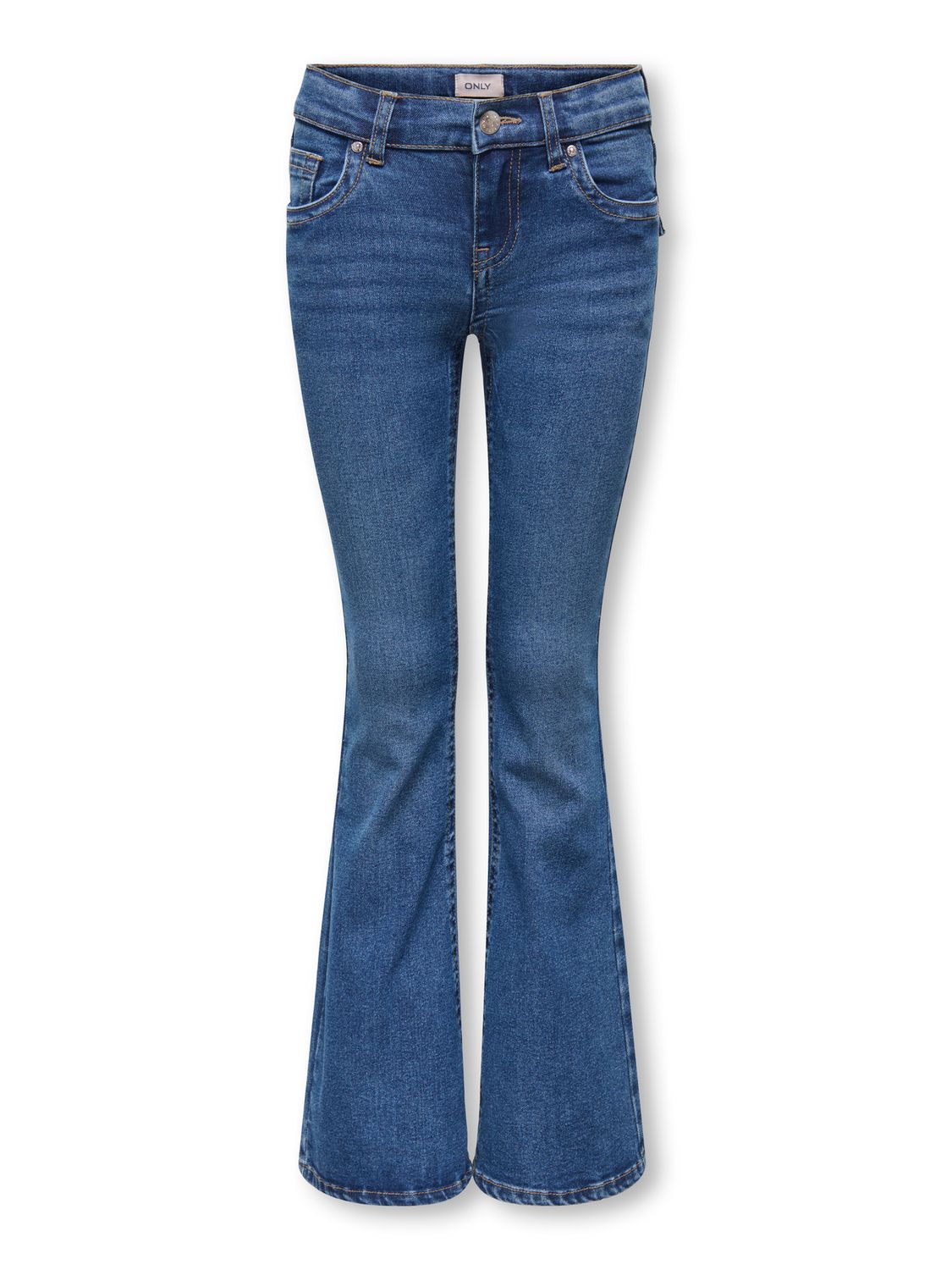 15378038 – ONLY Meisjes Flared Jeans – Medium Blue Denim