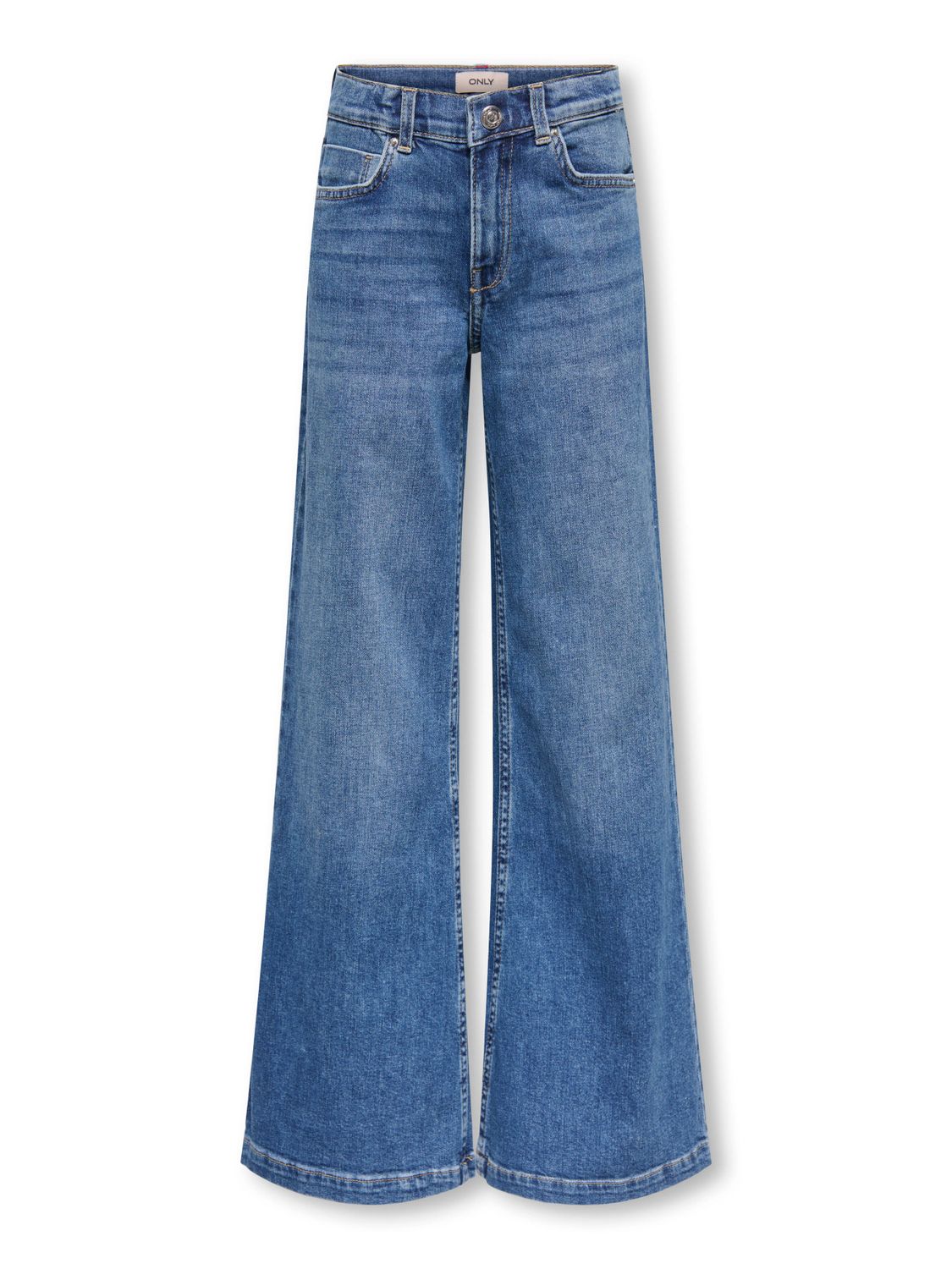 15356100 – ONLY Meisjes Wide Leg Jeans – Medium Blue Denim