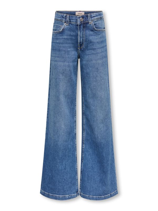 15356100 – ONLY Meisjes Wide Leg Jeans – Medium Blue Denim