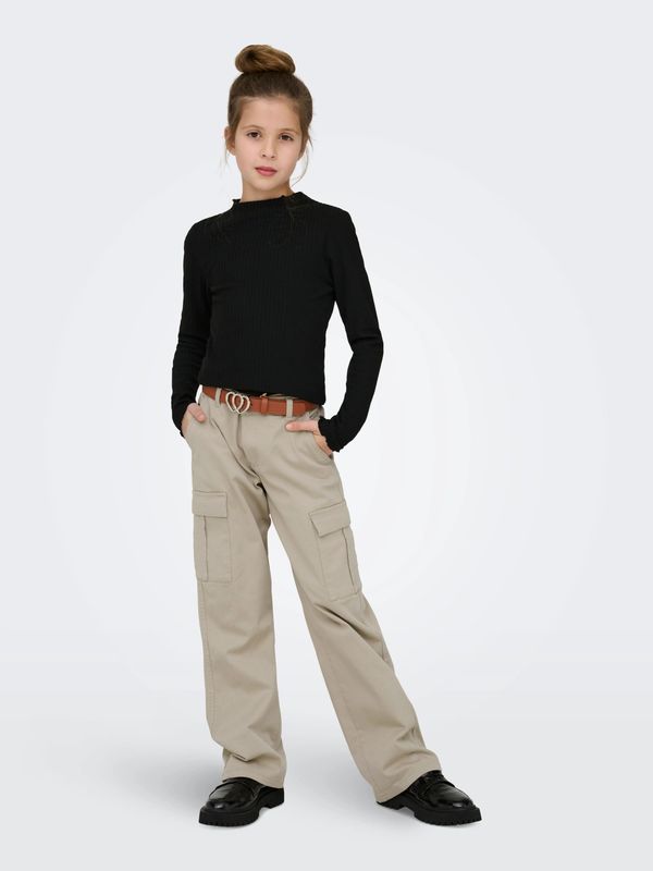 15304049 – ONLY Meisjes Wide Leg Cargo Broek – Beige
