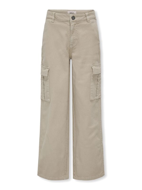 15304049 – ONLY Meisjes Wide Leg Cargo Broek – Beige