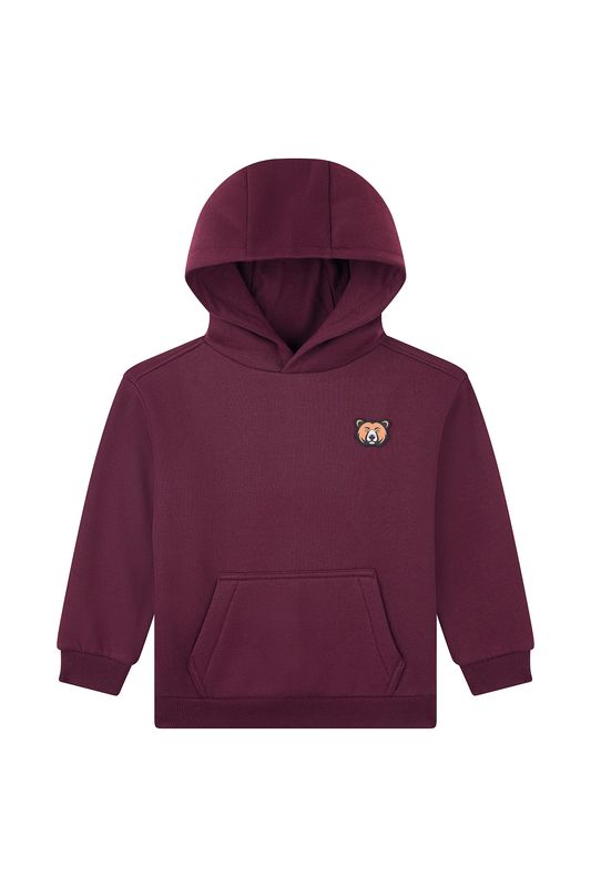 JONAS-SB-16-B– Someone jongens hoodie bordeaux met berenprint