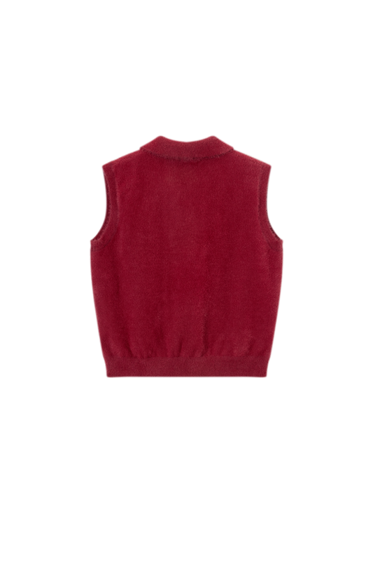 NINA-G-10-D – AWESOME meisjes mouwloze trui bordeaux