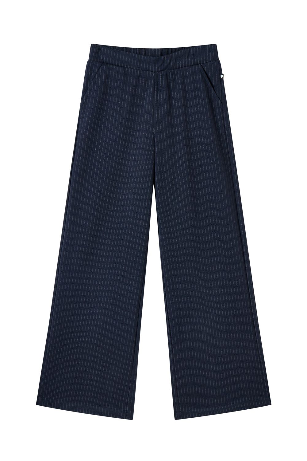 MASHA-G-37-U – AWESOME meisjesbroek donkerblauw met krijtstreep
