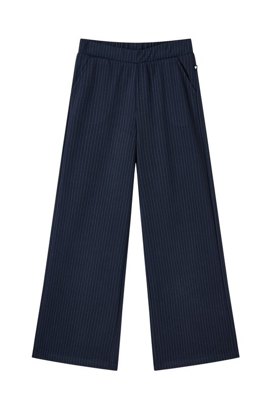 MASHA-G-37-U – AWESOME meisjesbroek donkerblauw met krijtstreep