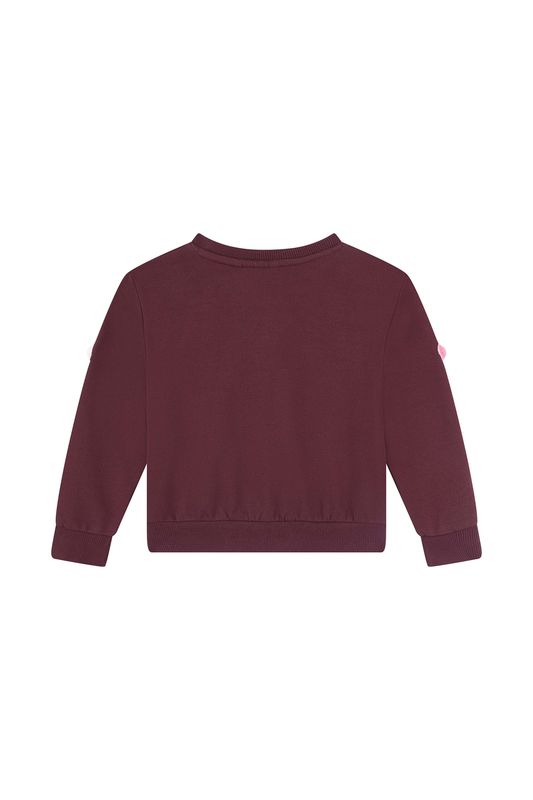 MAGALI-SG-16-K – Someone meisjes sweater bordeaux met hartjes