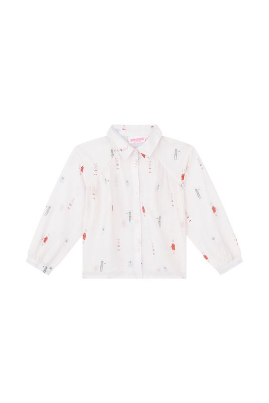 MAGALI-SG-22-O – Someone meisjes blouse ecru met print
