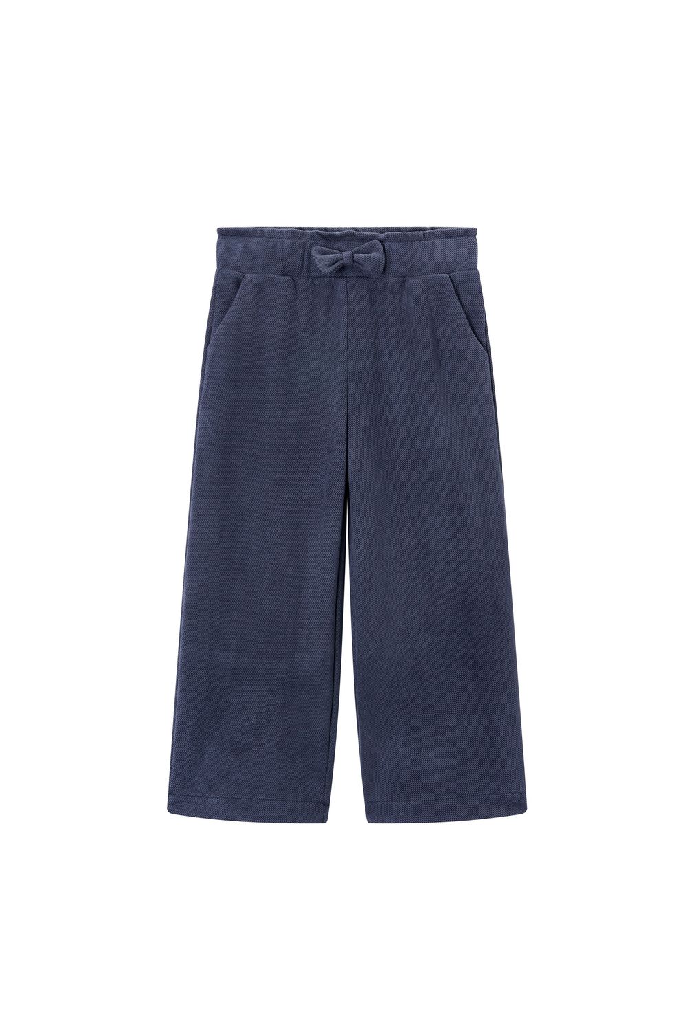 PETRA-SG-37-F – Someone meisjes wide leg broek donkerblauw met strik