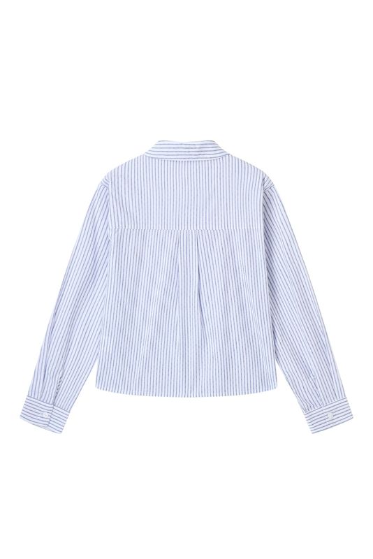 MASHA-G-22-Y – AWESOME gestreepte meisjesblouse lichtblauw/wit