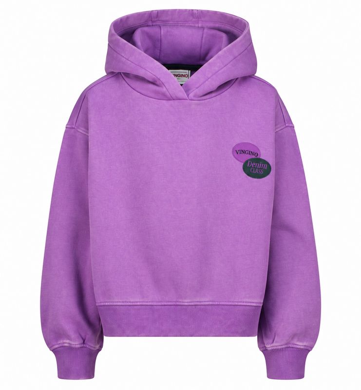 Noralie- Vingino Meisjes Hoodie Denim Class – Paars