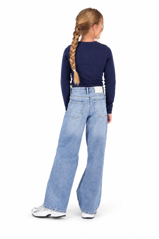 Icon rib longsleeve- Vingino donkerblauwe rib longsleeve meisjes