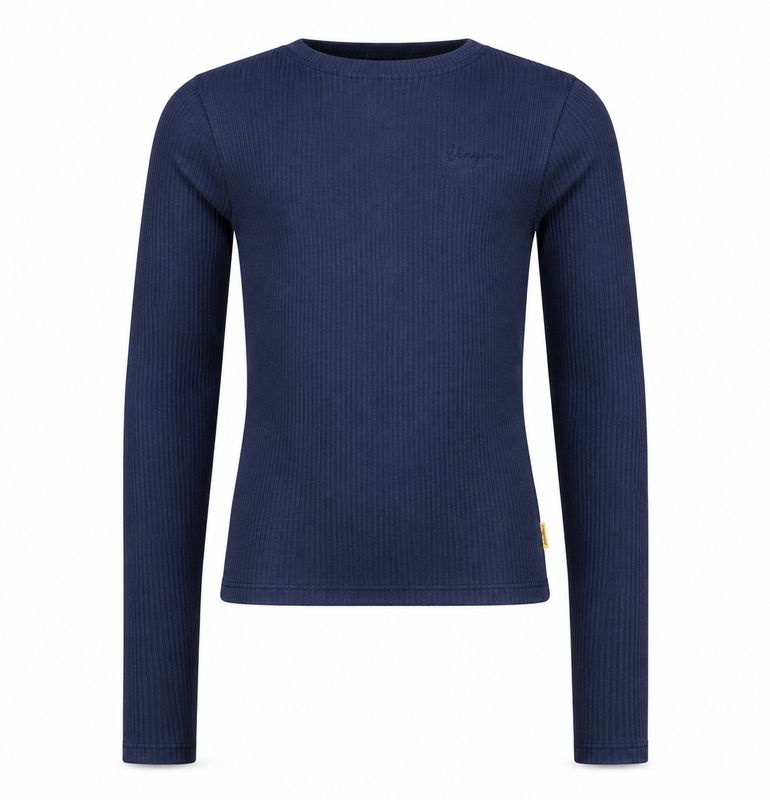 Icon rib longsleeve- Vingino donkerblauwe rib longsleeve meisjes