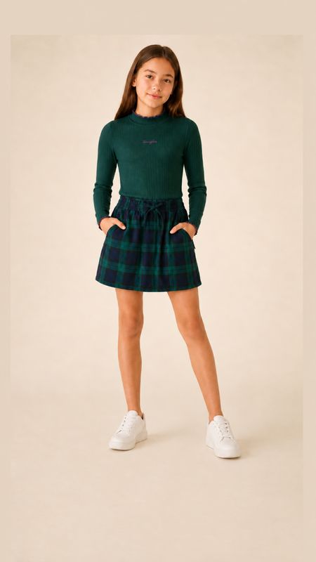 Qarien- Vingino Geruite rok groen/blauw
