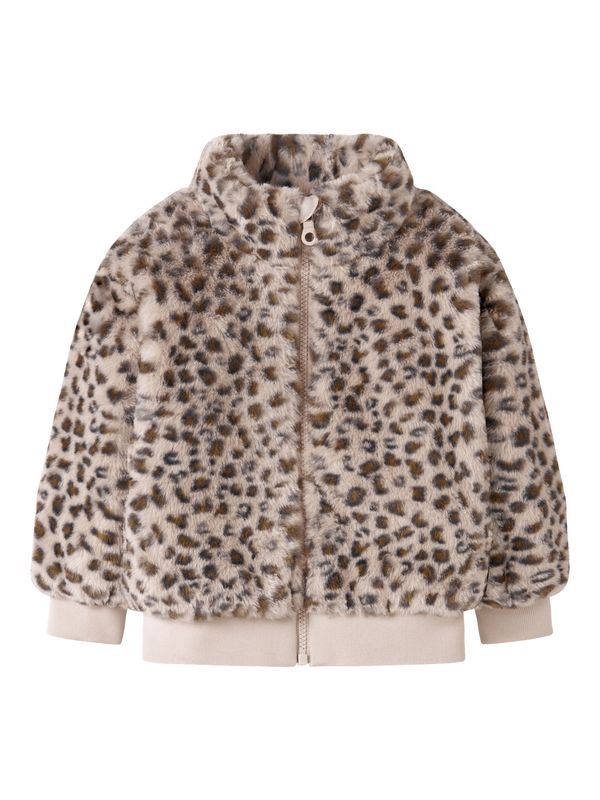 13241681 NAME IT Meisjes Teddy Vest Luipaardprint