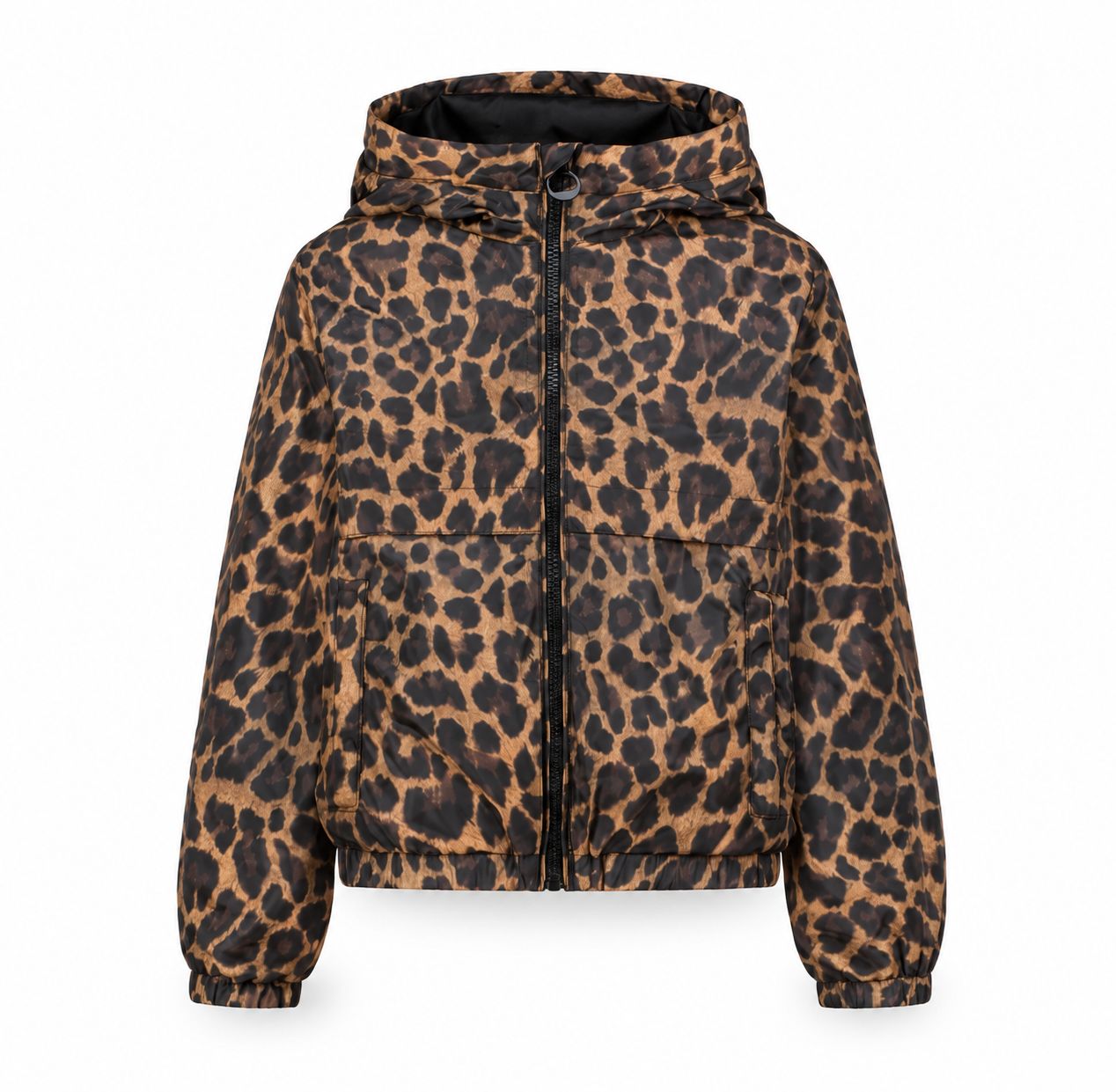 Tikae – Meisjes Jas met Luipaardprint en Kap