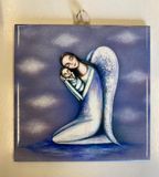 Anioł stróż z dzieckiem mały