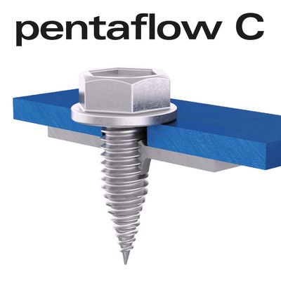 pentaflow "C" – Loch- und gewindeformende Schraube für Dünnbleche – Außensechskantschraube mit angepresster Scheibe