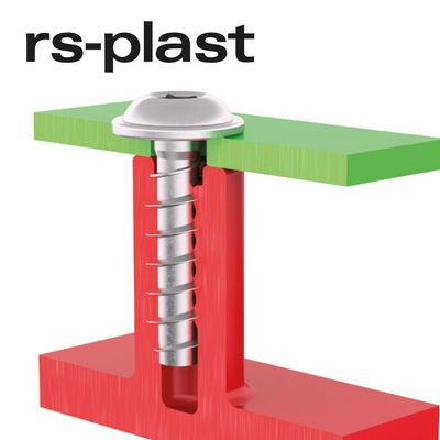 rs-plast – Gewindefurchende Schraube für Thermoplaste - Linsenkopfschraube mit angepresster Scheibe und Innensechsrund
