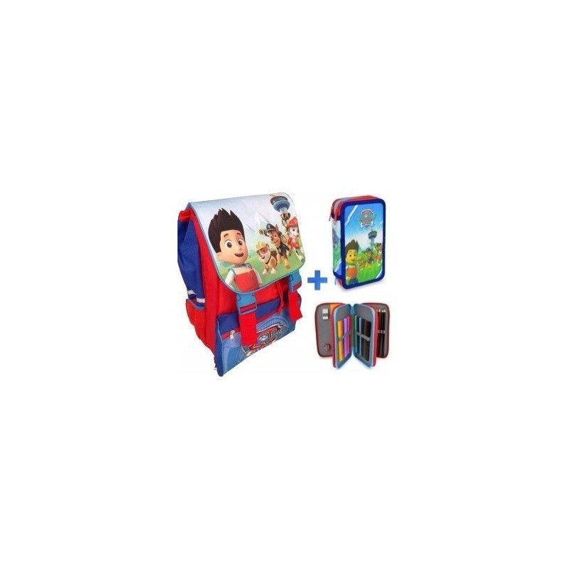 SET MOCHILA + PLUMIER PAW PATROL