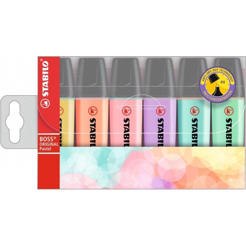 ROTULADOR STABILO BOSS 70 6COL.PASTEL