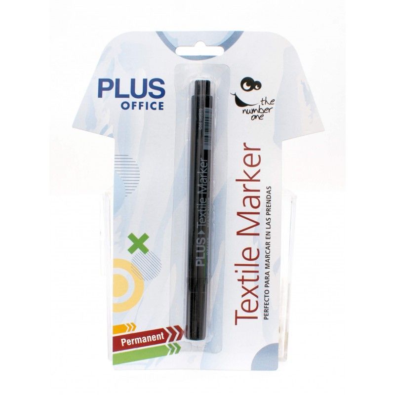 Blister ROTULADOR PLUS TEXTILE MARKER NEGRO