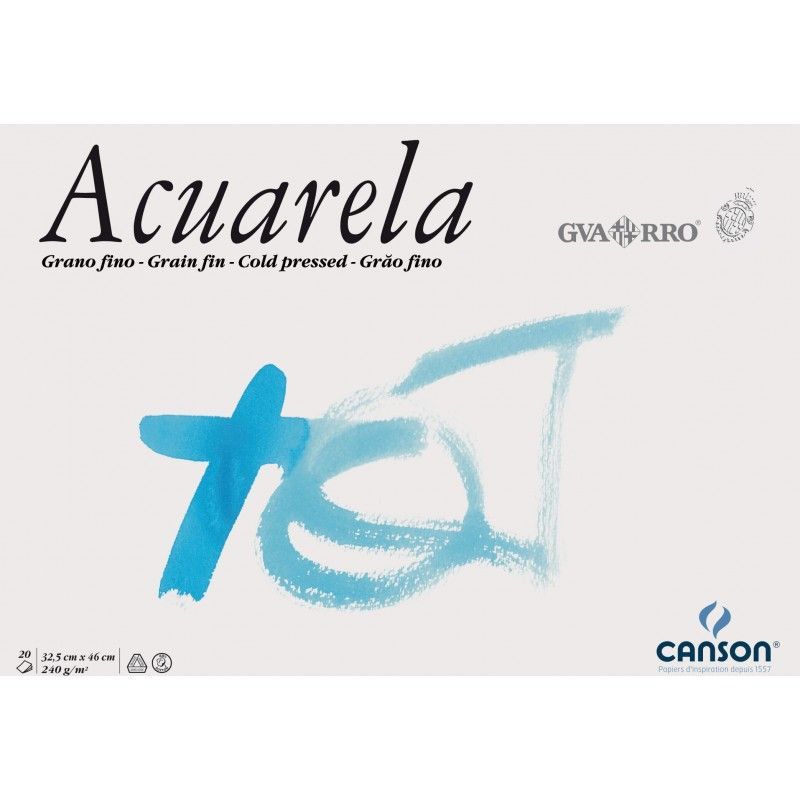 BLOC ACUARELA CANSON A3 ENCOLADO GRANO FINO