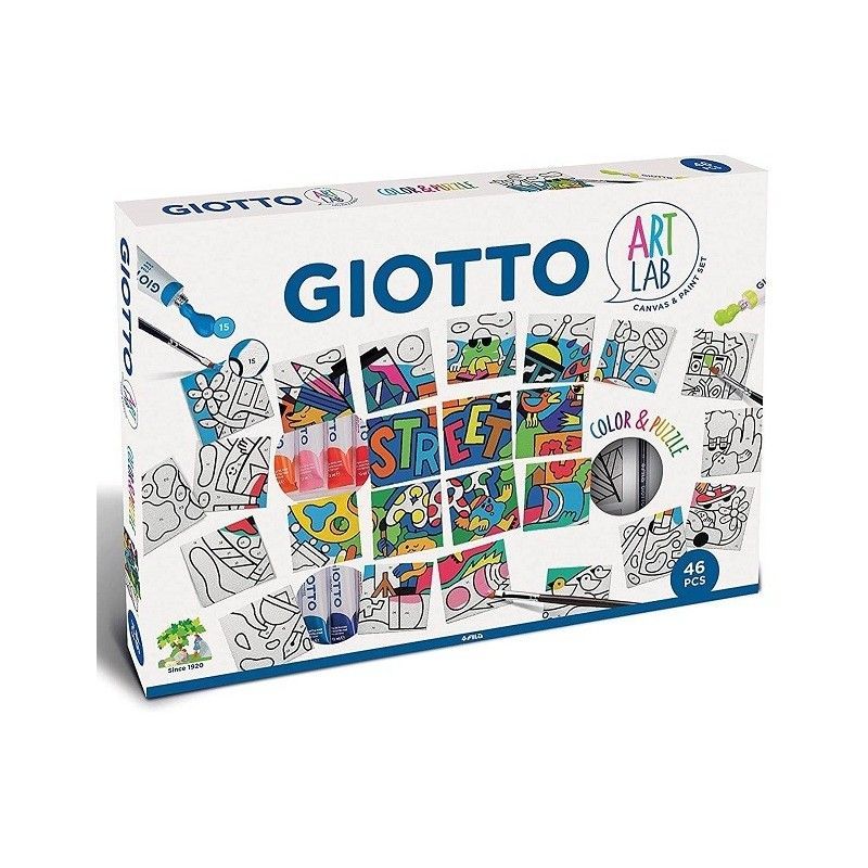 GIOTTO ART LAB COLOR & PUZZLE JUEGO TÉMPERAS