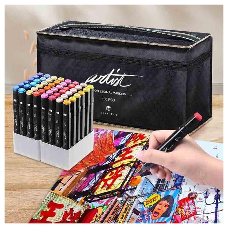 ROTULADOR DOBLE PUNTA 160 COLORES GAMA ARTIST