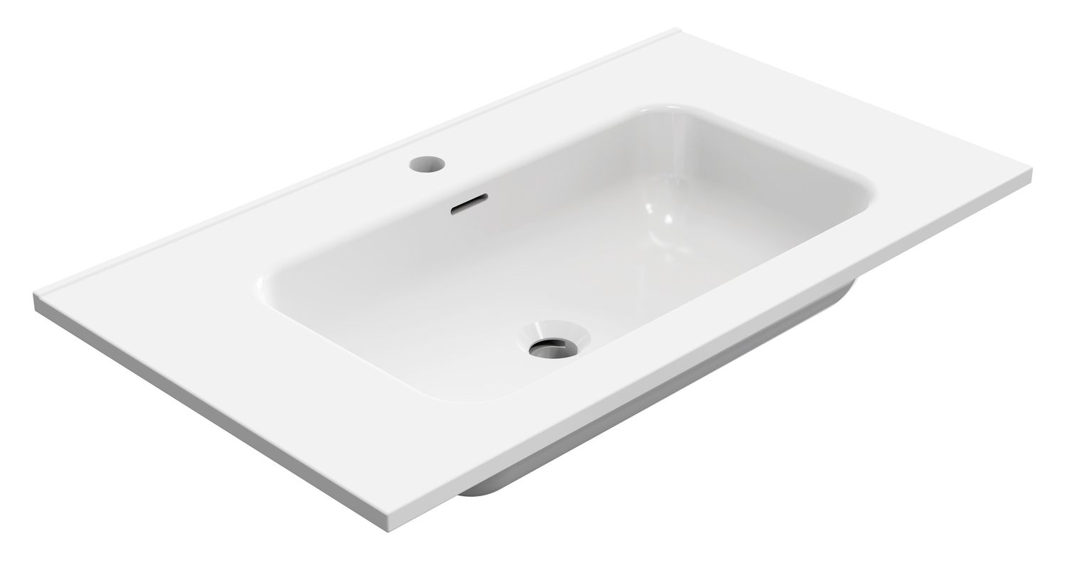 Rio wastafel 80cm wit