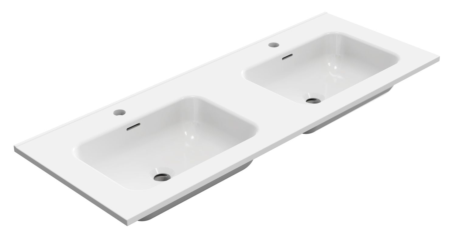 Rio wastafel 120cm wit