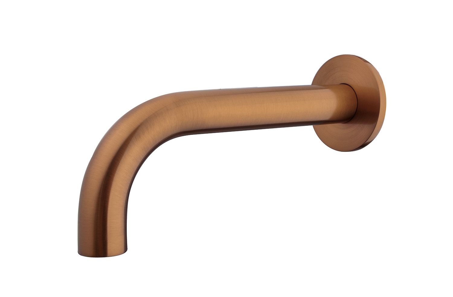 Caral baduitloop rond 20 cm 1/2&#39;&#39; geborsteld brons koper