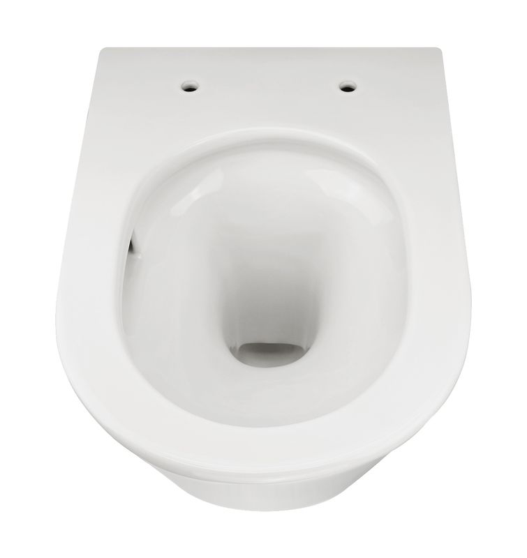 Tornado rimless ophang-wc met toiletzitting glans wit