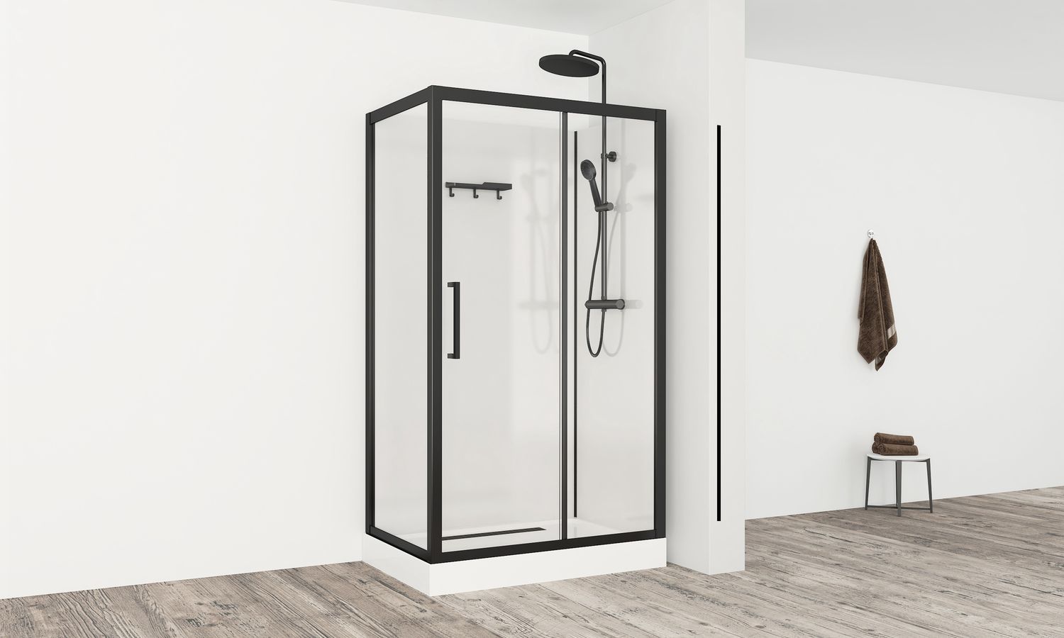 Solis douchecabine 120 x 80 cm - RECHTS