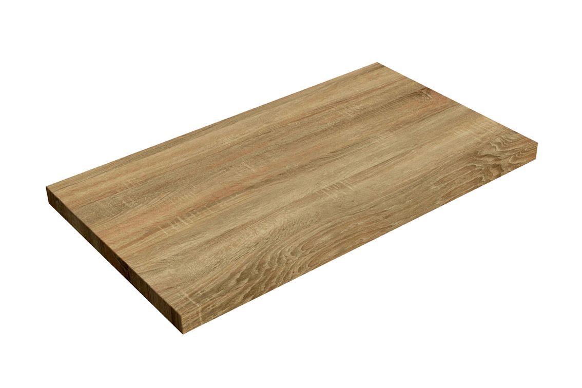 Style topblad HPL 81x46x3,8 cm zonder uitsparing - honing eiken